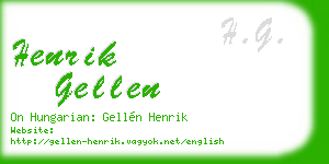 henrik gellen business card