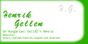 henrik gellen business card